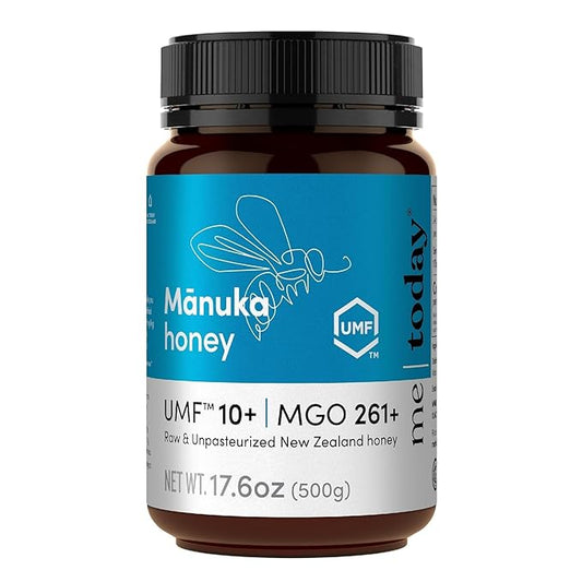 Me Today Manuka Honey, New Zealand Manuka Honey, Authentic, Raw & Unpasteurized Honey | Delicious Honey Crafted by Bees (17.6, UMF 10+ / MGO 261+)