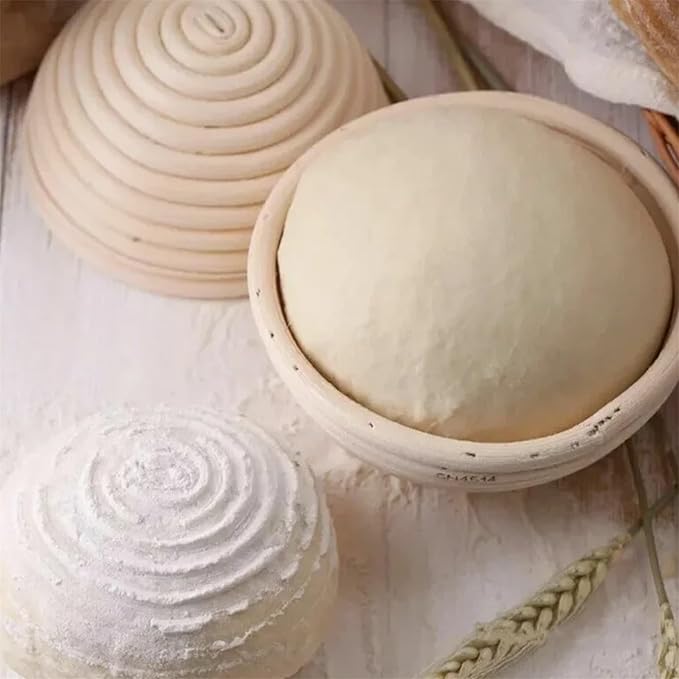7 Inch Round Bread Banneton Proofing Basket Set of 2 Sourdough Proofing Basket kit for Artisanal Baking ??Bread Making Tools For Professional & Home Bakers (7 inch round- 2 pack)