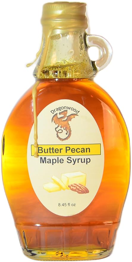 Butter Pecan Maple Syrup - For Pancakes and Waffles ??Made With Pure Maple Syrup And Natural Flavor - By Dragonwood (8 fl oz)