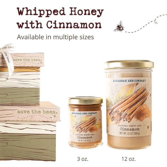 Savannah Bee Company Whipped Honey - All Natural Spreadable Honey