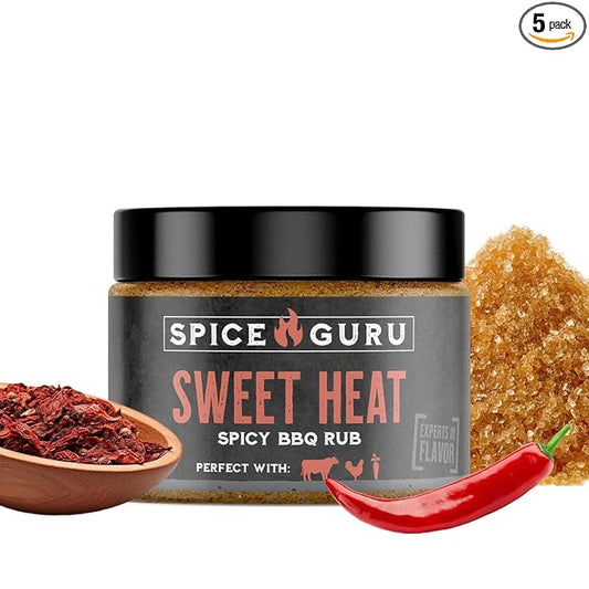 Spice Guru Sweet Heat BBQ Rub - Gifts for Men Who Cook, Gifts for Dad, Men Gifts, Dad Birthday Gift - Spices and Seasonings Sets - Steak Seasoning - Seasoning for Cooking and Grilling
