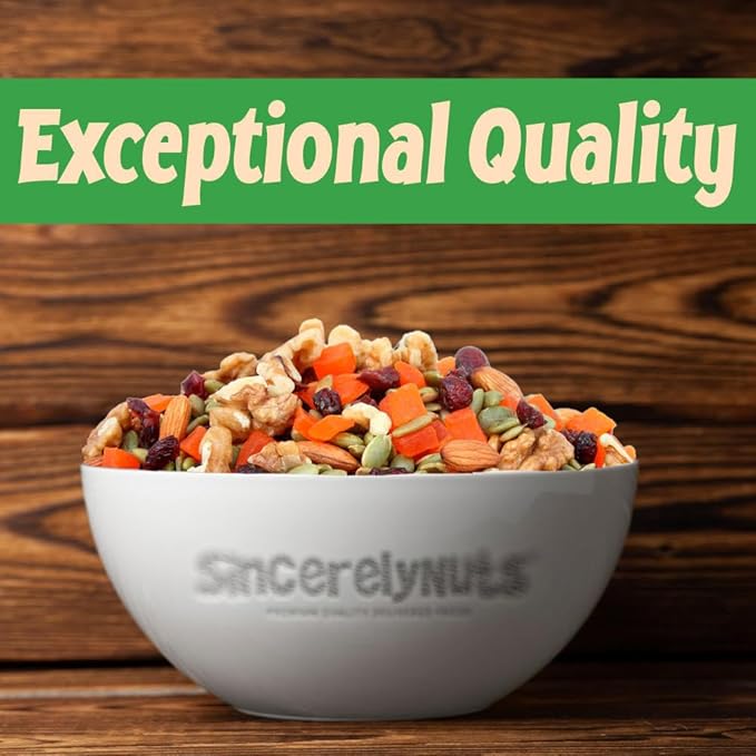 Sincerely Nuts Omega 3 Trail Mix - Whole Pumpkin Seeds, Sweetened Dried Cranberries & Mango Chunks, Unsalted Almonds & Chopped Walnuts - Kosher, Vegan & Gluten Free Heart Healthy Snacks, 5 lb