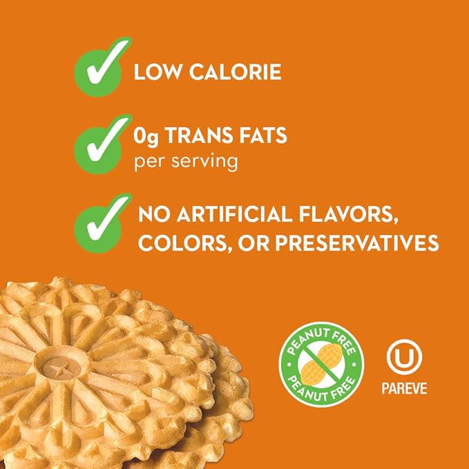 Reko Pizzelle Authentic Italian Style Waffle Cookie, Dulce de Leche, 7 Ounce (Pack of 1)