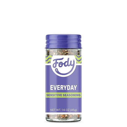 Fody Foods Everyday Seasoning, 1.6 Oz, Garlic and Onion Free, Low FODMAP Certified, Gut & IBS Friendly, Vegan, Non-GMO, Gluten Free, Keto Friendly