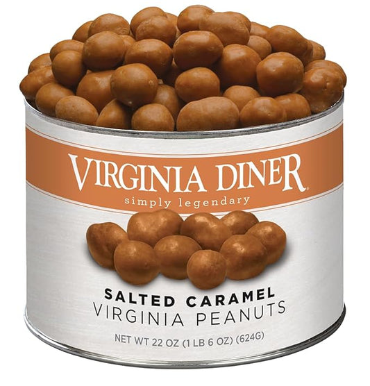 Virginia Diner - Gourmet Natural Salted Caramel Peanuts, 22 Ounce Tin