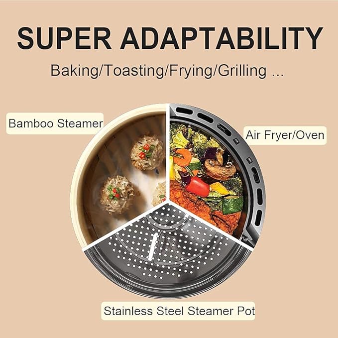 Numola Air Fryer Parchment Paper Liners, 100 Pcs Disposable Papers Liner for Baking, 10 Inch Safe and Non-stick Steamer Liner for Microwave, Oven, Steaming Basket
