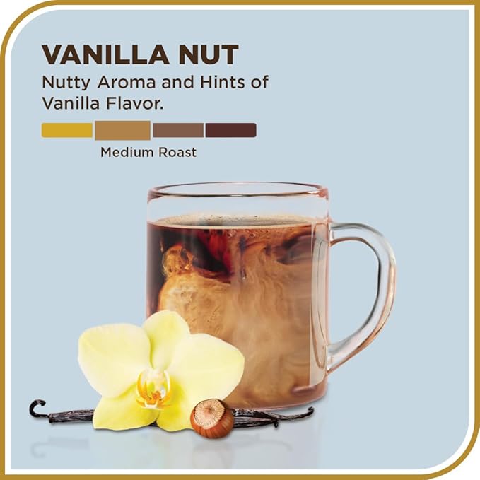 Don Francisco's Vanilla Nut Ground Coffee, Medium Roast ??Flavored 100% Arabica,12 oz Bag, Premium Coffee for Drip, Pour Over & French Press