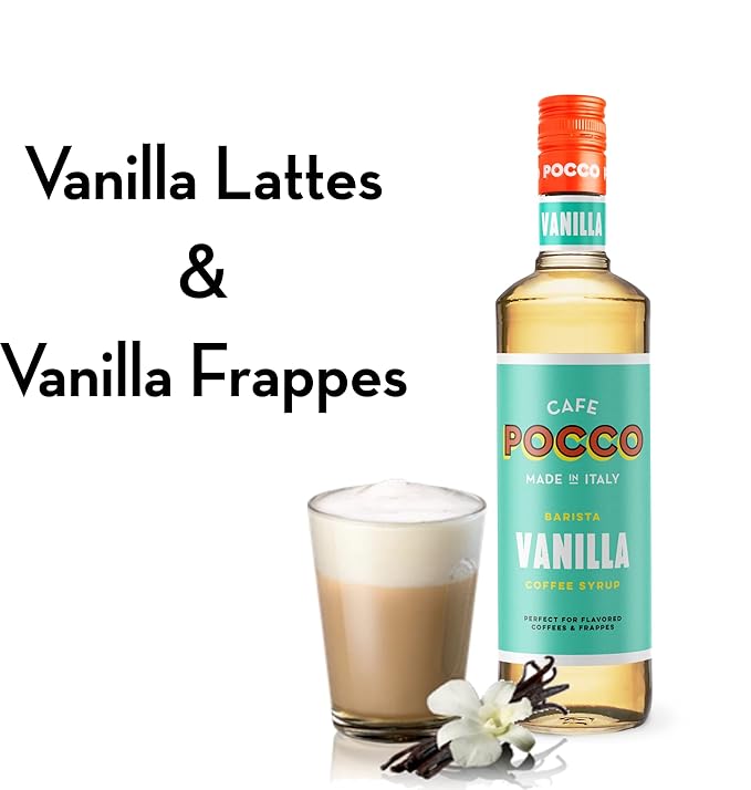Cafe Pocco Vannillia Syrup 750ml Glass Bottle (1 Bottle, N/A)