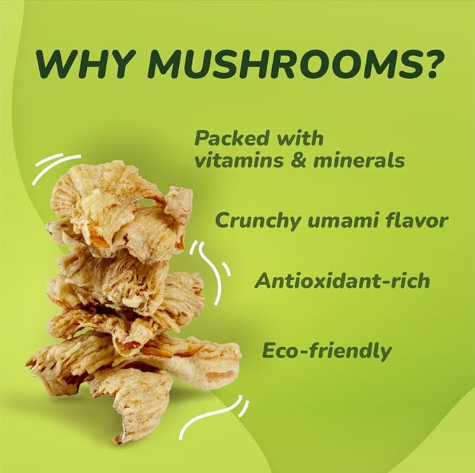 EVIL SNACKS Crunchy Mushroom Chips - VARIETY PACK, Non-GMO, Plant-Based, Vegan - Nutrient-Packed, On-the-Go Snack - 1 Oz (6 Pack)