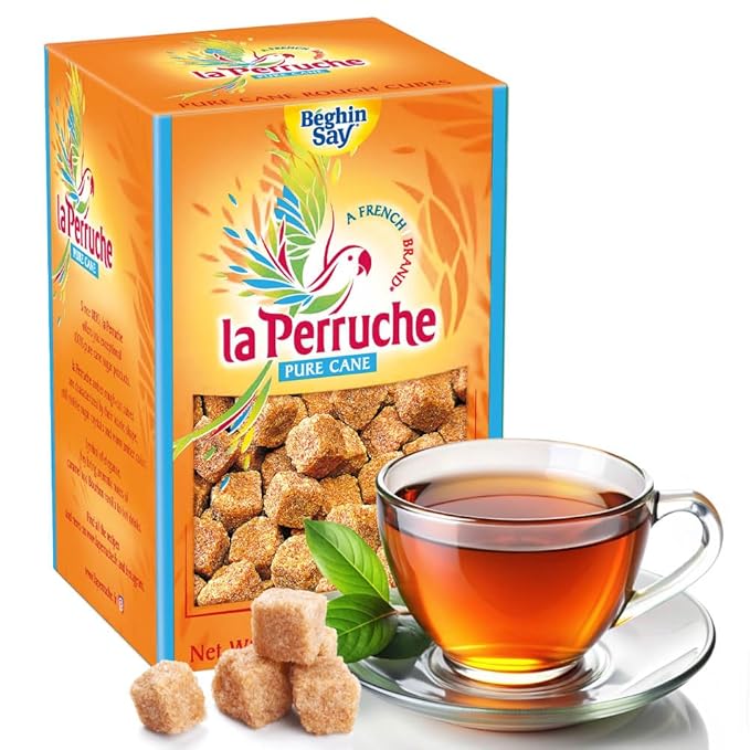 La Perruche Pure Cane Brown Sugar Cubes (250g/8.8oz box) | Ideal Sugar Cubes for Coffee | Pack of 1
