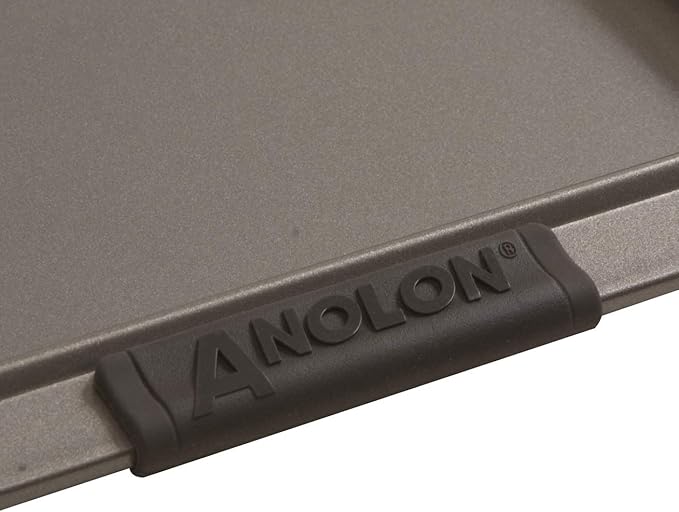Anolon Advanced Nonstick Bakeware with Grips, Nonstick Cookie Sheet / Baking Sheet - 11 Inch x 17 Inch, Gray