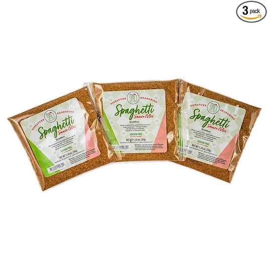 MySALT Spaghetti Sauce Mix 3 Pack – Sodium Free Seasoning for Classic Spaghetti Night – Easy Low Sodium Meal Prep with Comfort Food Flavor