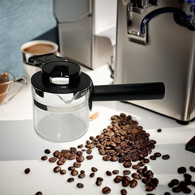 4 Cup Espresso Glass Coffee Pot Replacement-Espresso Accessories Compatible with IMUSA, Hamilton Beach, Mr.Coffee, Breville, UNIVEN Espresso Machine,Black handle