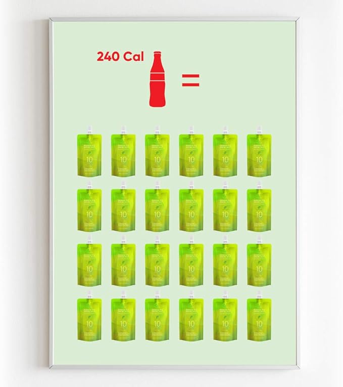 EVERYDAZE Essential C?셲 Konjac Jelly | Green Grape | Vegan Collagen Peptides and Vitamin C | Gluten Free, Sugar Free, Low Calorie | Healthy Drinkable Fruit Snack | 10 Pack Box Food Drink Pouch