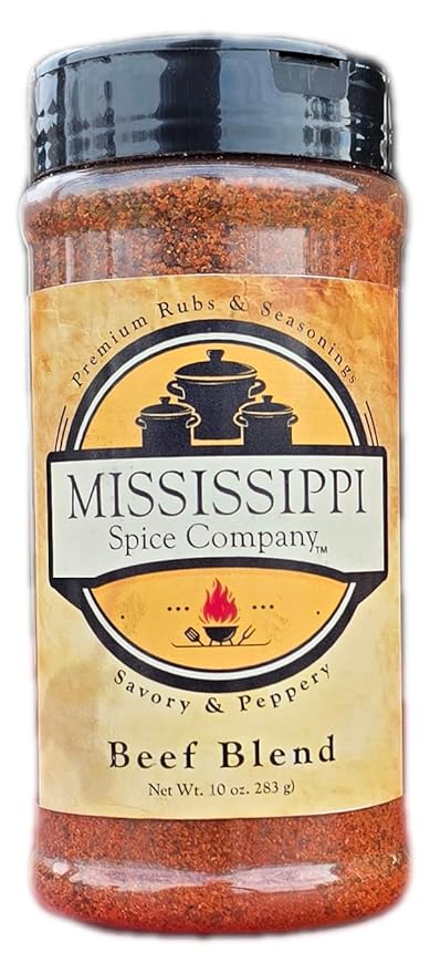 Mississippi Spice Company Premium Rubs and Seasonings, Beef, Savory & Peppery, 10 oz