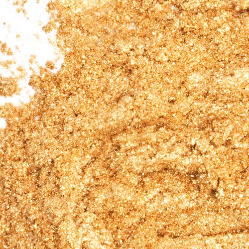 Luster Dust - Super Gold (4g 1x Jar) | Edible Vegan Dust & Paint for Cake Decorating, Ice Cream, Desserts, Cocktails and Beverages by Bakell