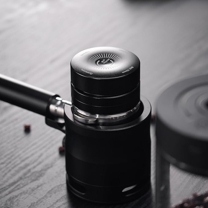 IKAPE 53.3MM Newly Upgrade Espresso Coffee Distributor, Coffee Dual-Bearing & High-Speed Distribution Tools, Adaptive Height Coffee Tamper Leveler for 54mm Portafilters
