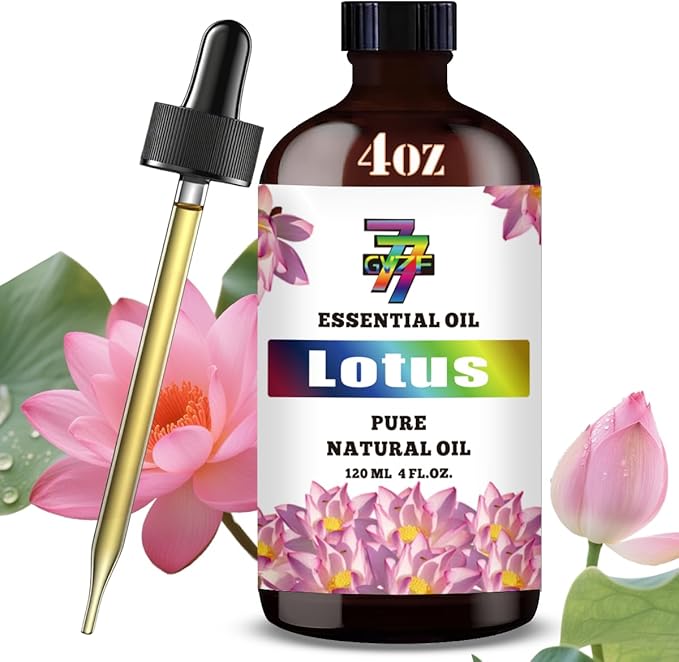 Lotus Essential Oil (4 oz/120 ml) ??Lotus Oils for Aromatherapy, diffusers, humidifiers, Home fragrances, DIY Skincare, soap Making, DIY Candle, Relaxation, Yoga, and Meditation