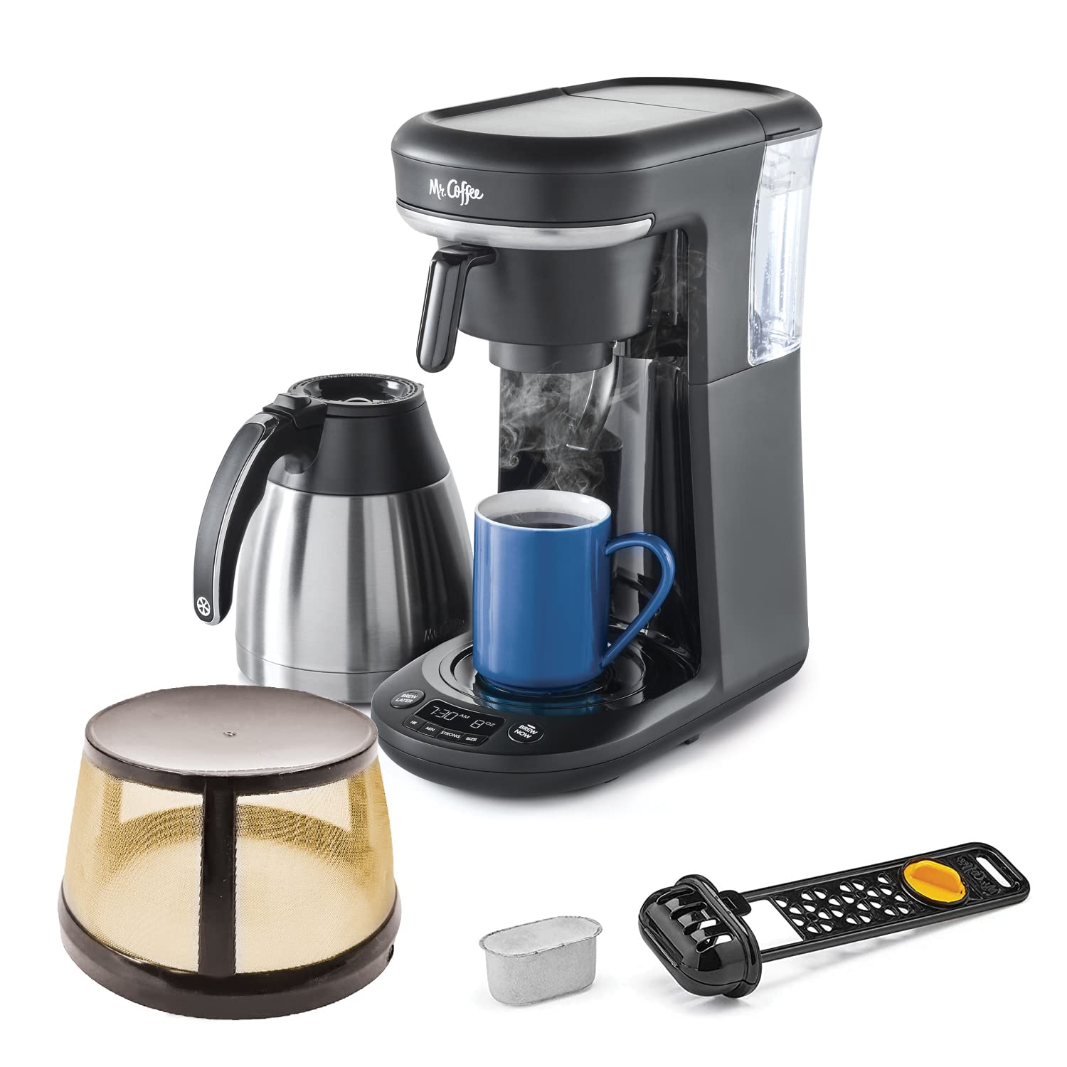 4-6 Cup Reusable Filter Basket With Closed Bottom Fits MrCoffee Coffee Maker and Brewer - Permanent