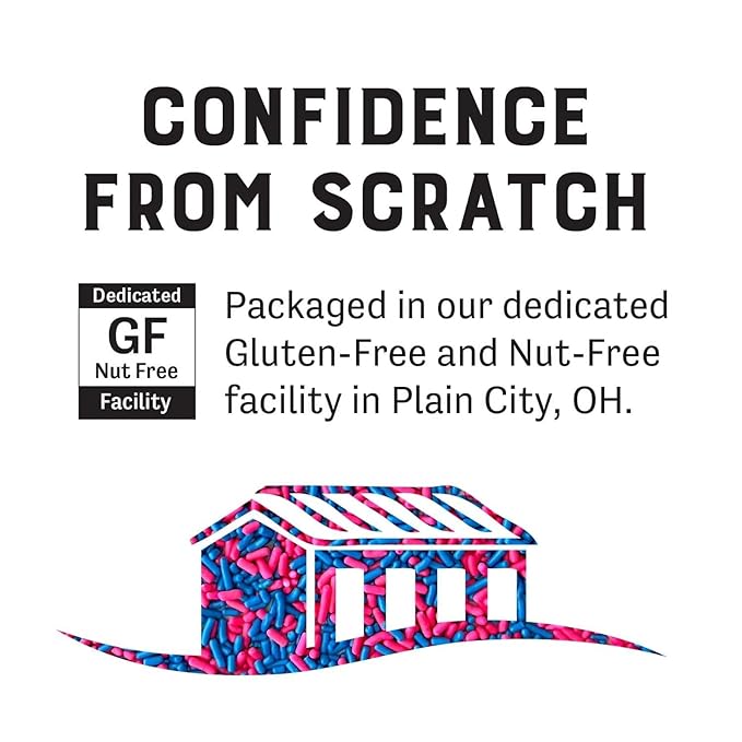 Judee's Gluten Free Gender Reveal Blue and Pink Sprinkle Mix 2 lb - Gluten-Free and Nut-Free - Brighten Up Your Baked Goods for Cookie Cake Decoration Use for Baking as Dessert Ice Cream Toppings