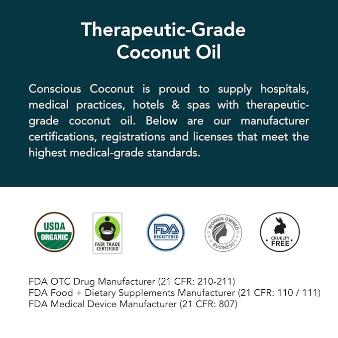 Conscious Coconut Individual Coconut Oil Packets, Certified Organic, Fair Trade Travel Coconut Oil Packets, Raw, Cold-Pressed Virgin for Wellness, Skin Care, Hair Care, Keto 10 packets