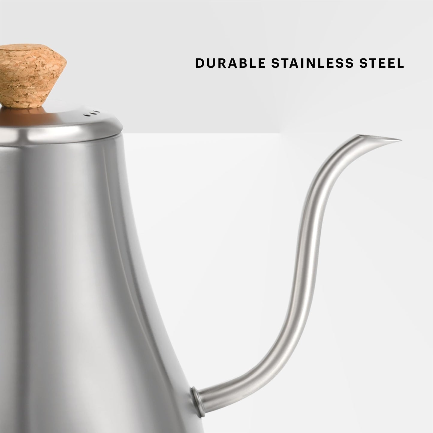 Bodum 27oz Melior Gooseneck Electric Water Kettle, Pour Over Coffee & Tea, Brushed Stainless Steel