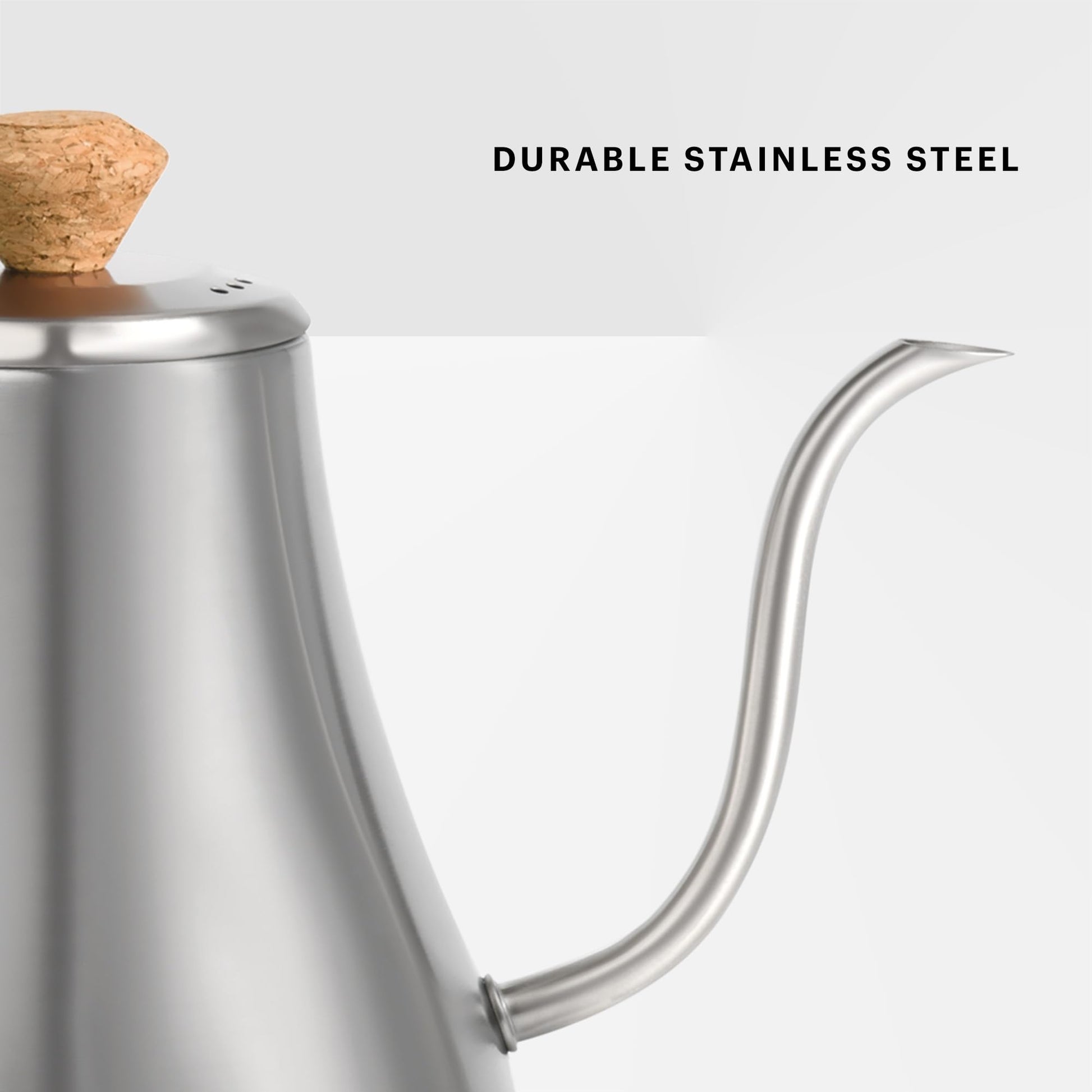 Bodum 27oz Melior Gooseneck Electric Water Kettle, Pour Over Coffee & Tea, Brushed Stainless Steel