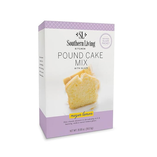 Southern Living Meyer Lemon Pound Cake Mix, Gourmet, Moist, Buttery Flavor with Easy Glaze, Perfect for 8-12 Servings, 1 Box