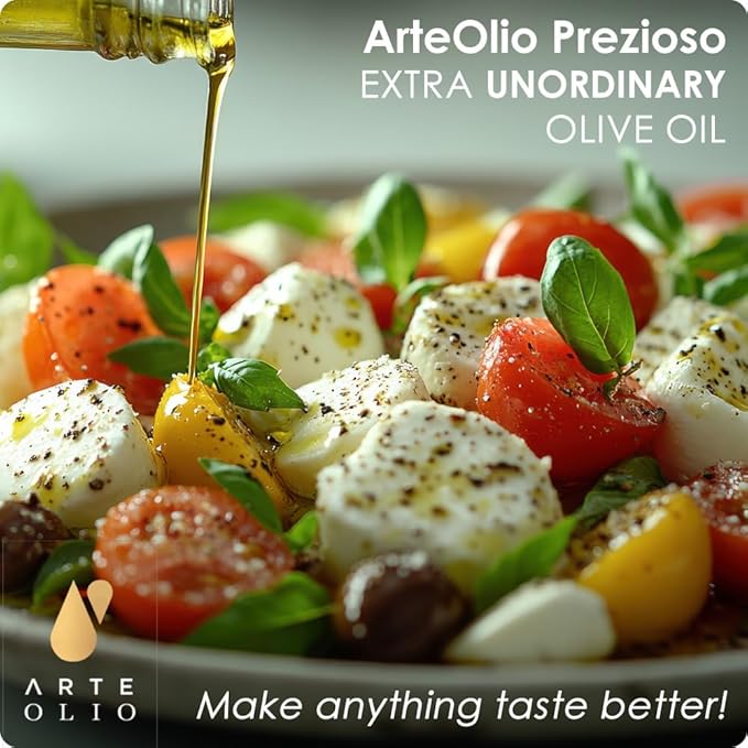 ArteOlio Prezioso Olive Oil: 100% Extra virgin cold pressed olive oil directly from Italy made in Single Estate Unordinary Rich Taste (500mL Bottle)