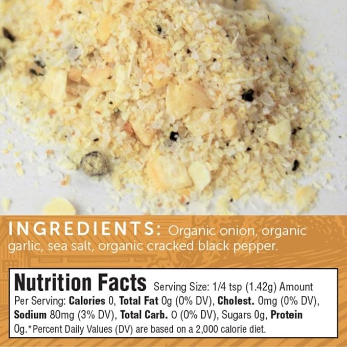 FreshJax Organic Toasted Onion Powder, 7.4 oz ??All-Purpose Onion Seasoning for Cooking, Non-GMO, Gluten-Free, Keto & Paleo Friendly, No Preservatives