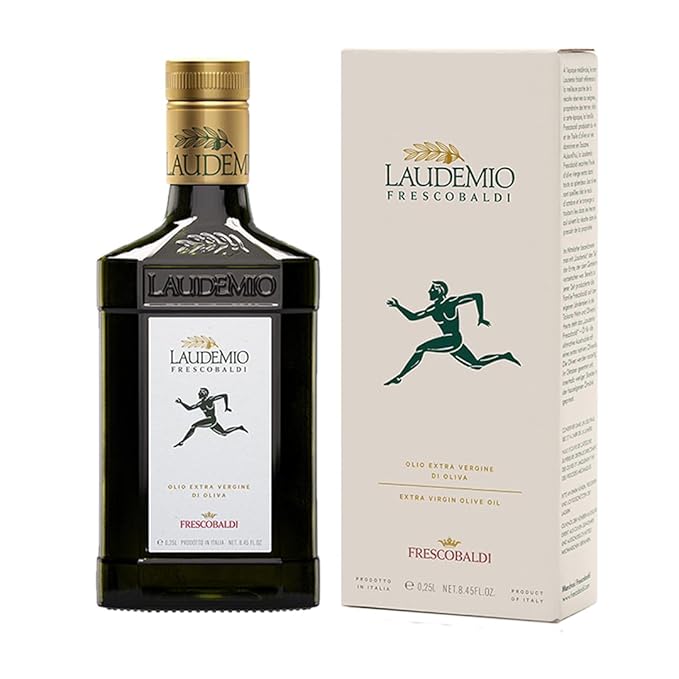 Frescobaldi Laudemio Extra Virgin Olive Oil, 8.45 FL Oz, 250ml, Pack of 1, Premium, Award Winning Product of Tuscany, Italy, Fruity & Peppery Flavor, Smooth & Robust Low Acidity, Rich in Polyphenols