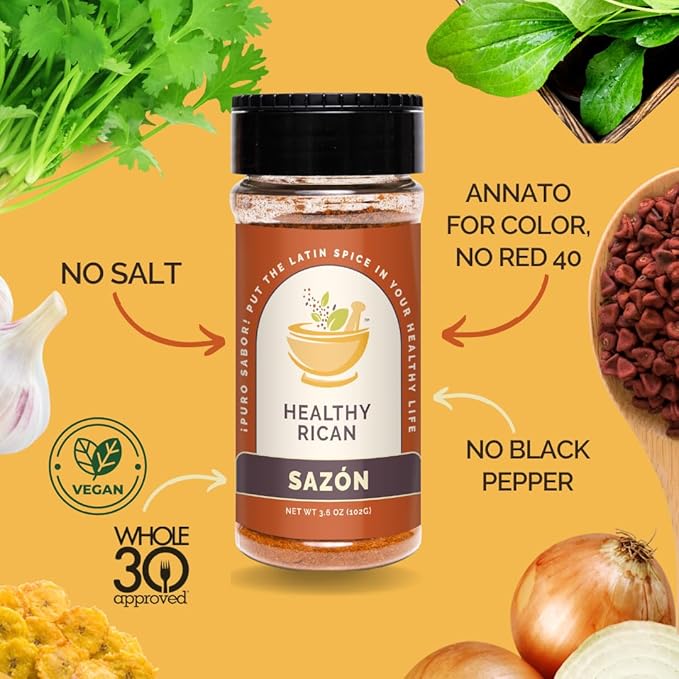 Healthy Rican Savory Chicken Mix Sazon and Sofrito Herb Seasoning for Meat Beef Vegetables Stews BBQ Non GMO No MSG Artificial Flavors Gluten Free Diabetes Sodium Keto Friendly Whole 30 Approved (Savory Chicken Mix Bundle)