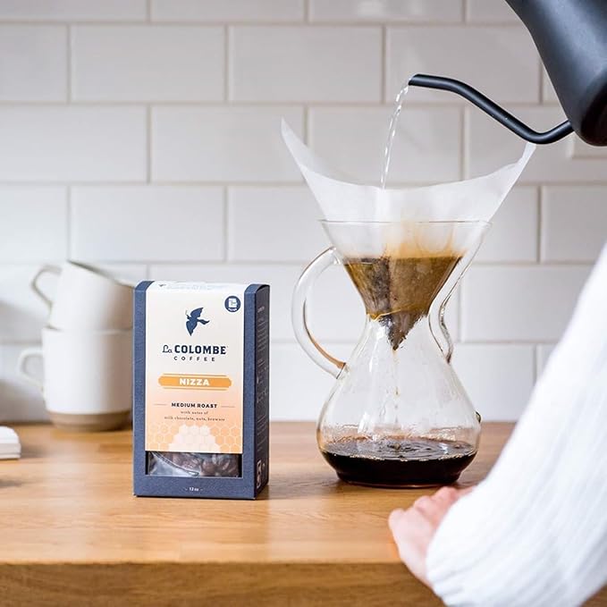 La Colombe Nizza Medium Roast Drip Grind Ground Coffee - Notes of Milk Chocolate, Nuts & Brownie with Honey-Sweet Roasted Nuttiness, 12 Ounce (Pack of 1)