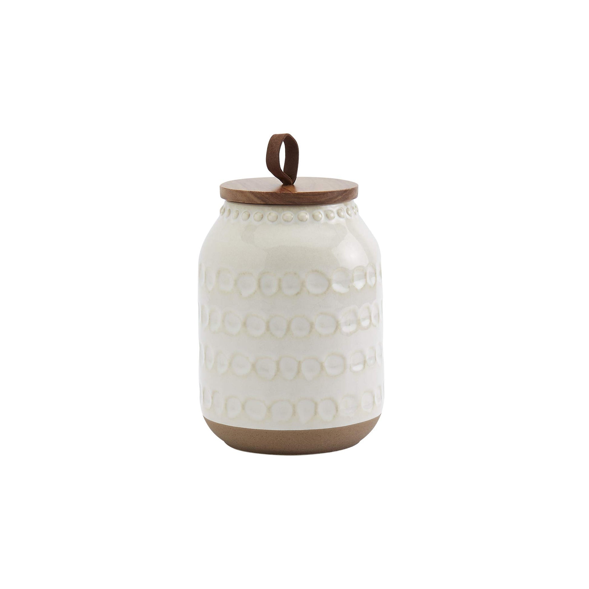 TTU Tabletops Gallery Ceramic Canister Collection- Stoneware Designed Kitchen Storage Embossed