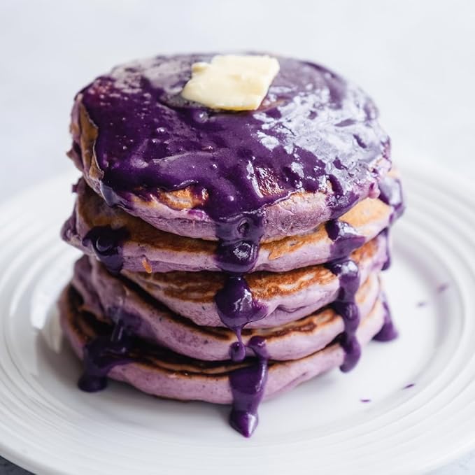 Ninong's Dessert Lab Ube Pancake Mix, Ube Flavored Buttermilk Pancake Mix with Real Ube, Makes Ube Cakes, Waffles, Crepes and more, Just Add Water (1 Pound)