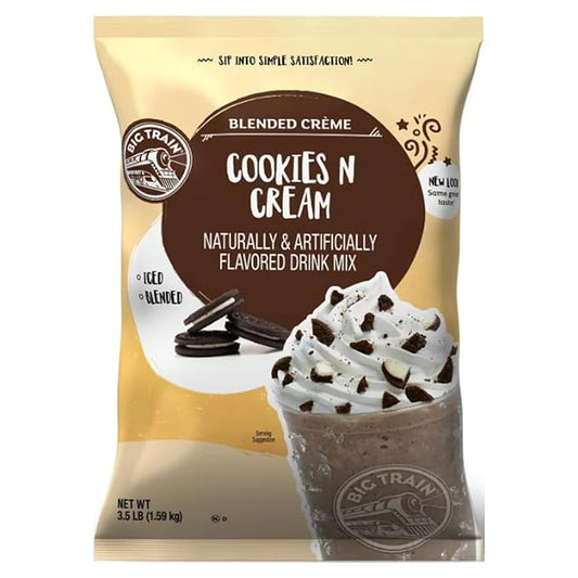 Big Train Cookies N Cream Blended Cr챔me Beverage Mix, 3.5 Pound (Pack of 1)