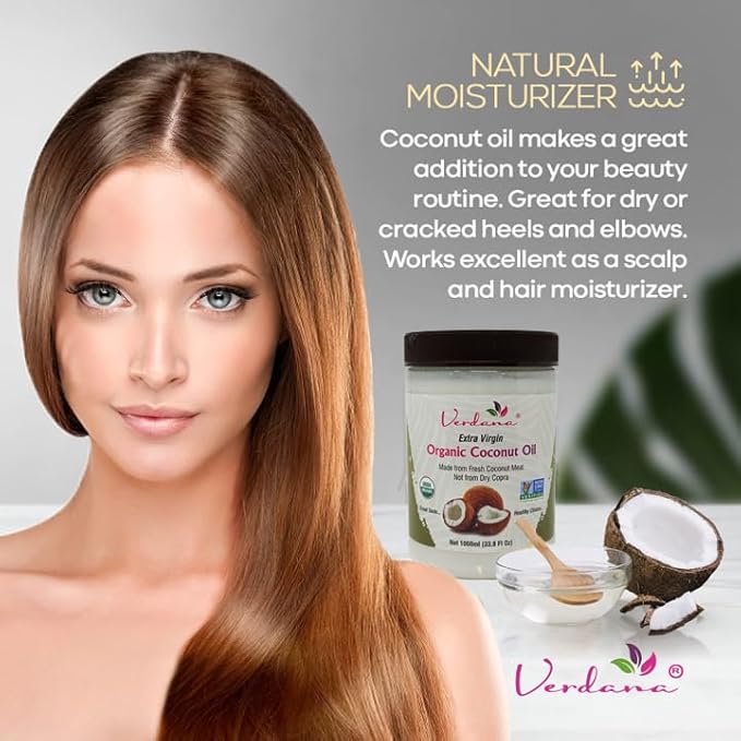 Organic Verdana Extra Virgin Coconut Oil ??USDA Organic, Unrefined Cold Pressed Oil for Baking and Cooking ??32 Oz