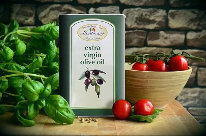 Montinaro Italian Extra Virgin Olive Oil ??Cold-Pressed EVOO from Puglia ??3L (101 fl oz) Tin ??Coratina Monovarietal ??Rich, Peppery Flavor ??Non-GMO, Vegan, Single-Origin ??Imported from Italy