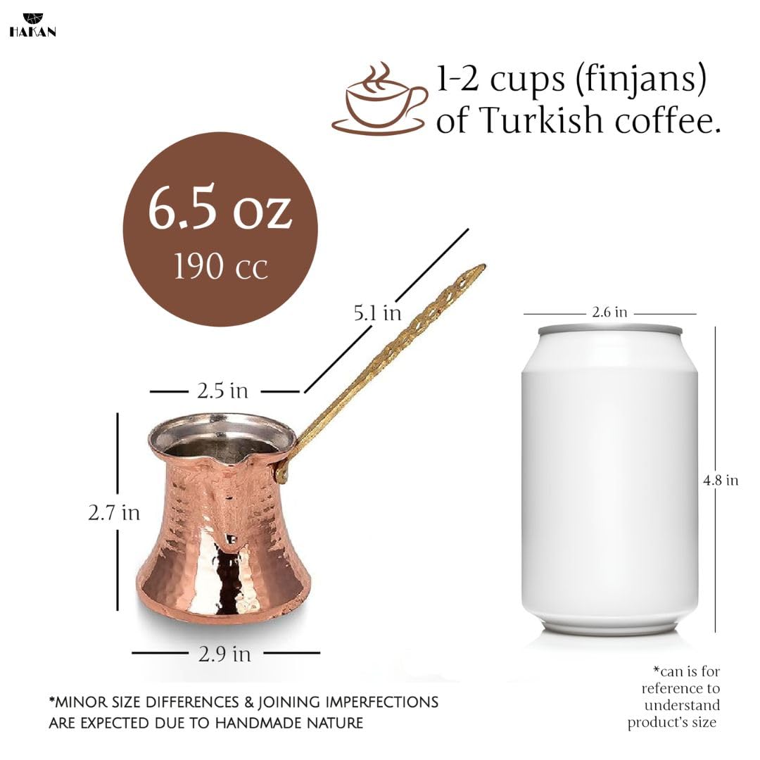 Hakan Turkish Coffee Pot | Stove Top Water Boiler, Coffee Maker, Butter, Chocolate & Milk Warmer |