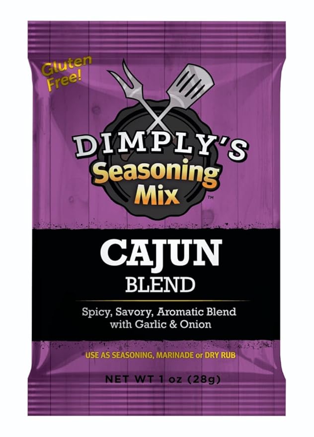 Dimply's Cajun and Jerk Seasoning Mix, Marinade and Dry Rub Perfect for Chicken, Meat, Vegetables, Tofu - Gluten Free, Preservative Free and MSG Free - Vegan Friendly (3 pack each and 6 ounce)