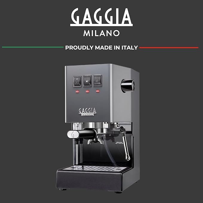 Gaggia RI9380/51 Classic Evo Pro Espresso Machine, Industrial Grey, Small