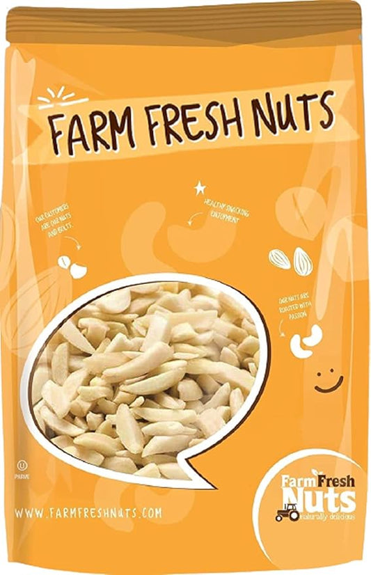 Raw Natural Slivered Compares To Organic California Almonds (2 Lbs.) - A Delicious & Tasty Treat - Great as a Snack & Salad Topper - Super Healthy - Farm Fresh Nuts Brand