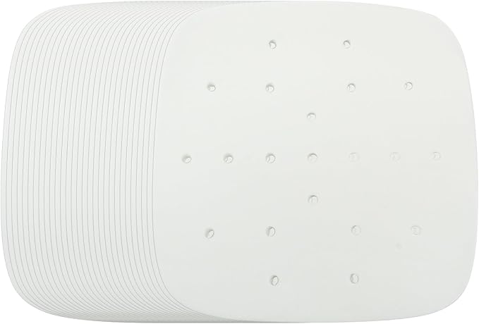 100 Pack 8.5 Inch Bamboo Steamer Liner - Square Air Fryer Parchment Paper with Holes - White Non Stick Steamer Paper for Air Fryer Basket, Oven, Microwave, Bamboos Steamer