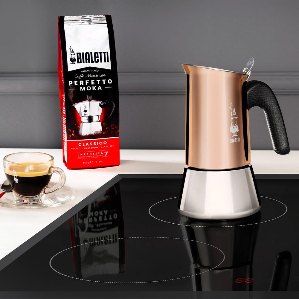 Bialetti - New Venus Induction, Stainless Steel Stovetop Espresso Coffee Maker, Suitable for all