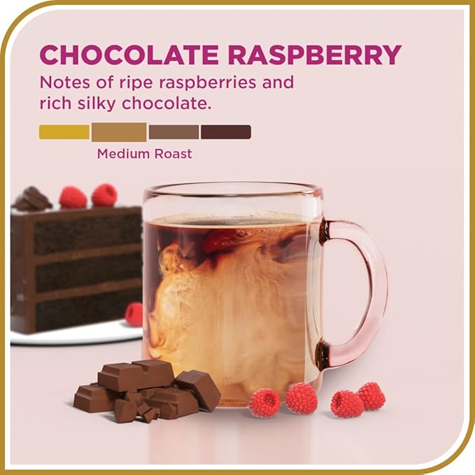 Don Francisco's Chocolate Raspberry Whole Bean Coffee, Medium Roast ??Flavored 100% Arabica,20 oz Bag, Premium Coffee for Drip, Pour Over & French Press
