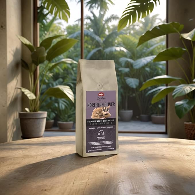 Whole Bean Coffee Northern Glider Papua New Guinea 3/4 lb 340 grams
