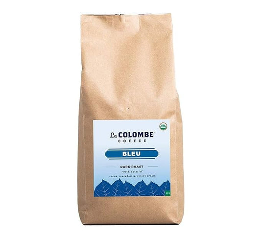 La Colombe Bleu Organic Dark Roast Drip Grind Ground Coffee - Notes of Cocoa, Macadamia & Sweet Cream, 5 Pound (Pack of 1)
