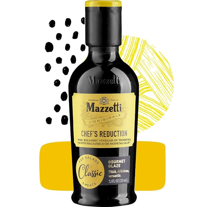 Mazzetti Classic Balsamic Vinegar Glaze of Modena PGI | Thick & Rich | Perfect for Salads, Meats, Vegetables | 7.3 Ounce Bottle (Pack of 1)
