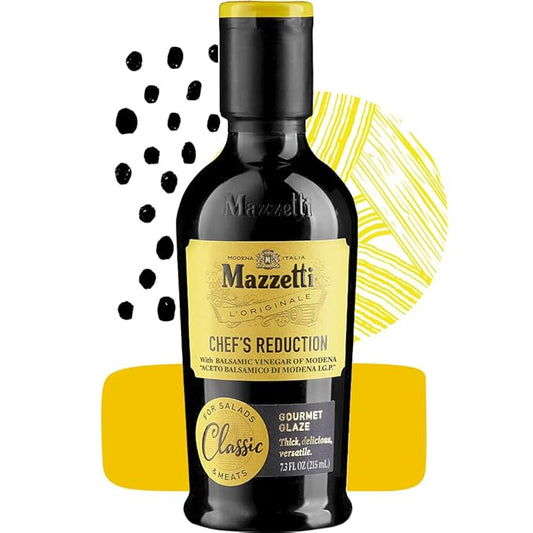 Mazzetti Classic Balsamic Vinegar Glaze of Modena PGI | Thick & Rich | Perfect for Salads, Meats, Vegetables | 7.3 Ounce Bottle (Pack of 1)