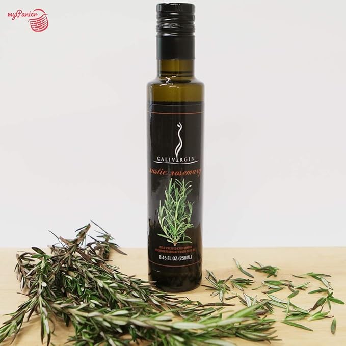 Calivirgin Rosemary Olive Oil - Rosemary Infused Extra Virgin Olive Oil - Cold Pressed Olive Oil - Rosemary Flavored Olive Oil - No Preservatives, Organically Grown Olives - Gourmet Olive Oil - 250ml